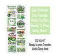 Teacher Saint Patricks Day Pre-made Gang sheet G2