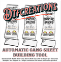 DTF Gang Sheets/Rolls 12.5" Print Width With Automatic Building Tool