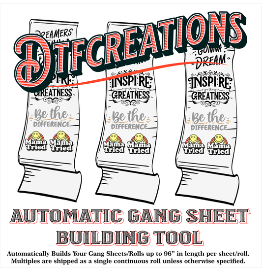 Gang Sheets/Rolls 12.5" Print Width With Automatic Building Tool