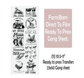 Farm Transfers Ready To Press Pre Made Gang sheet G4
